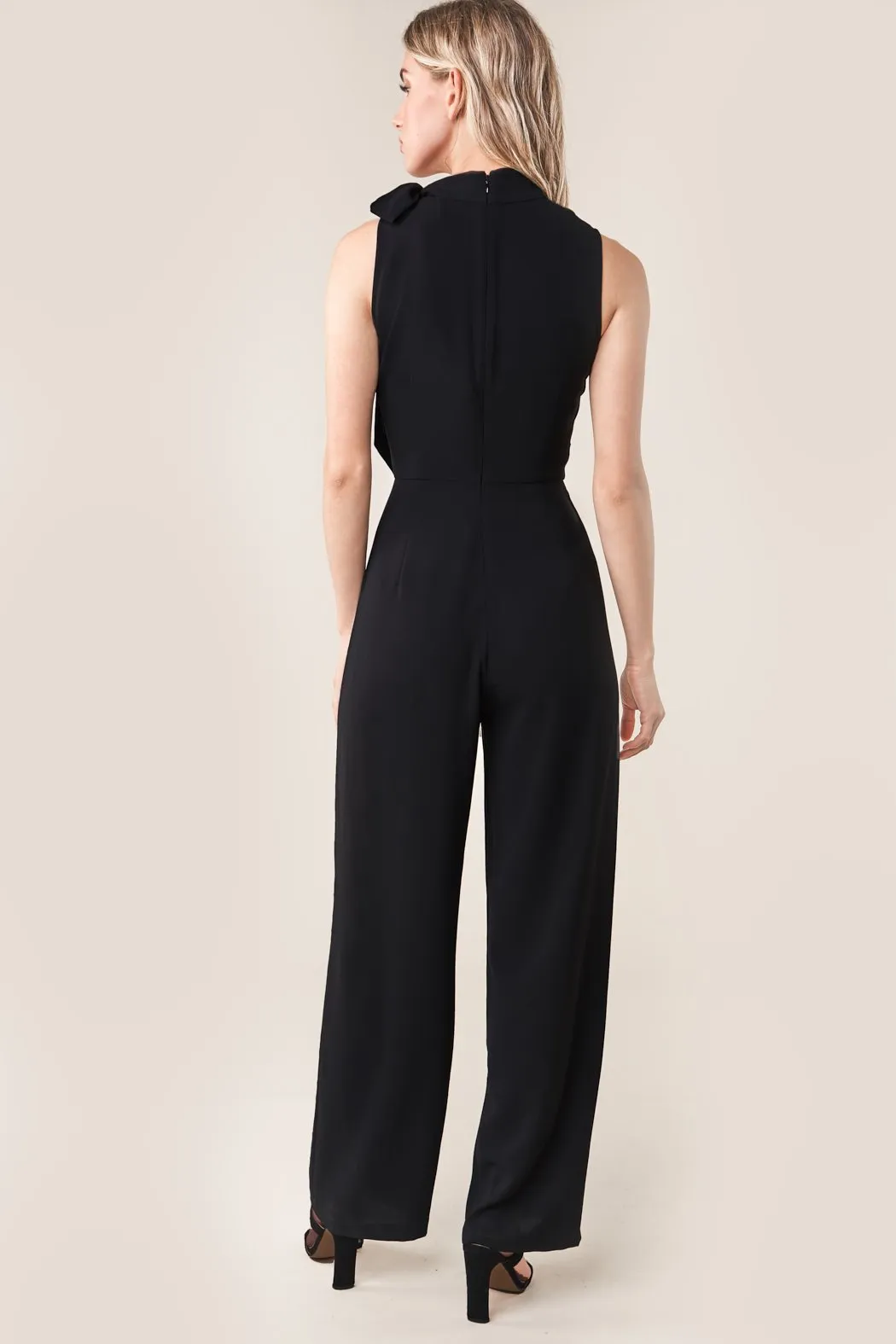 Daring Demi Neck Tie Jumpsuit sold by Sugarlips product image thumbnail 4