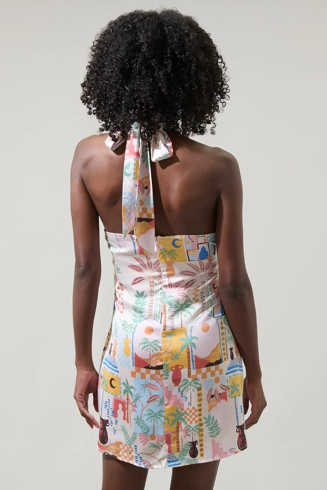 Down The Sunset Lissa Halter Shift Mini Dress sold by Sugarlips product image thumbnail 3