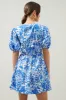 Lover Girl Blue Floral Alba Puff Sleeve Mini Dress sold by Sugarlips