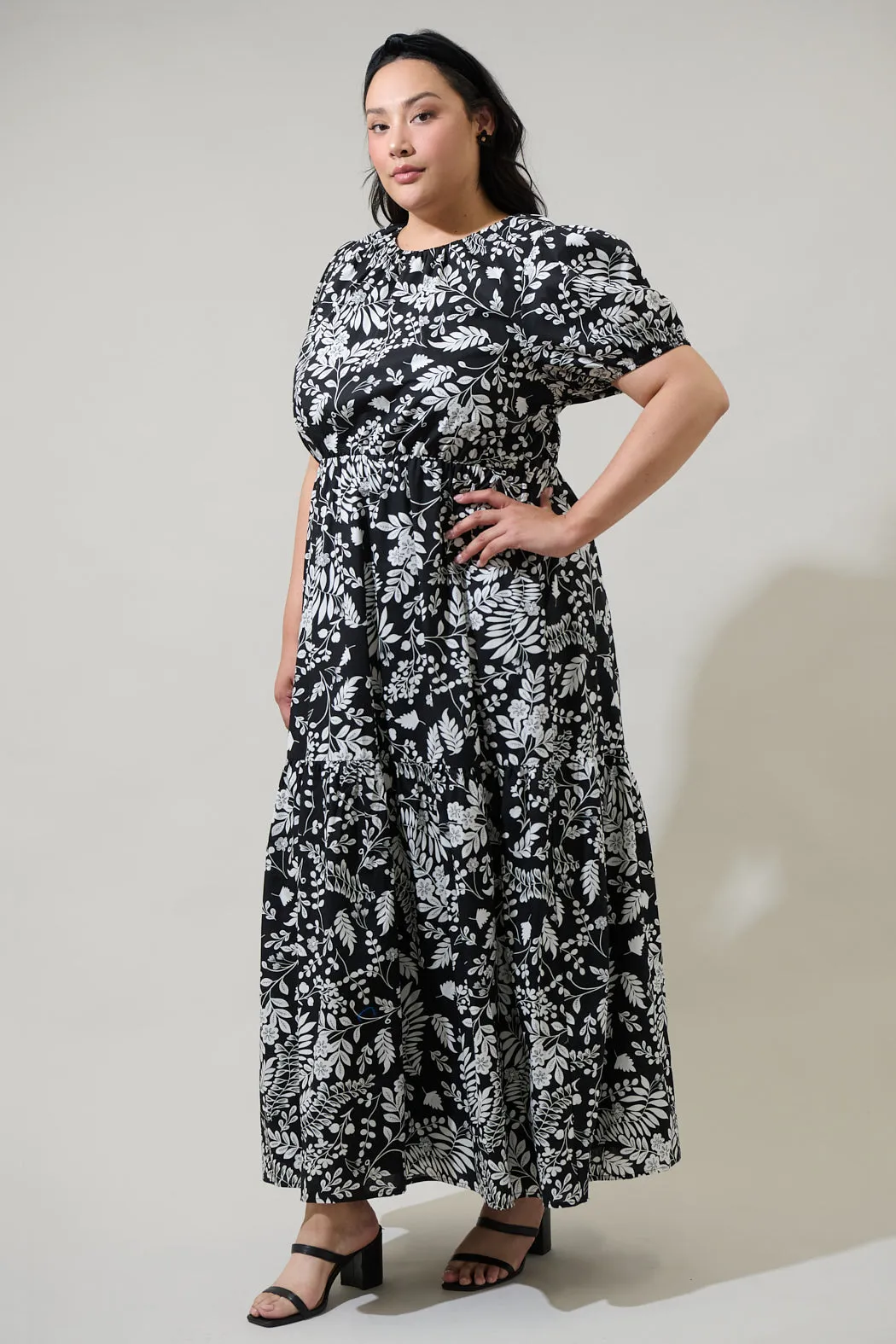Pine Hill Floral Becca Tiered Maxi Dress Curve sold by Sugarlips product image thumbnail 3