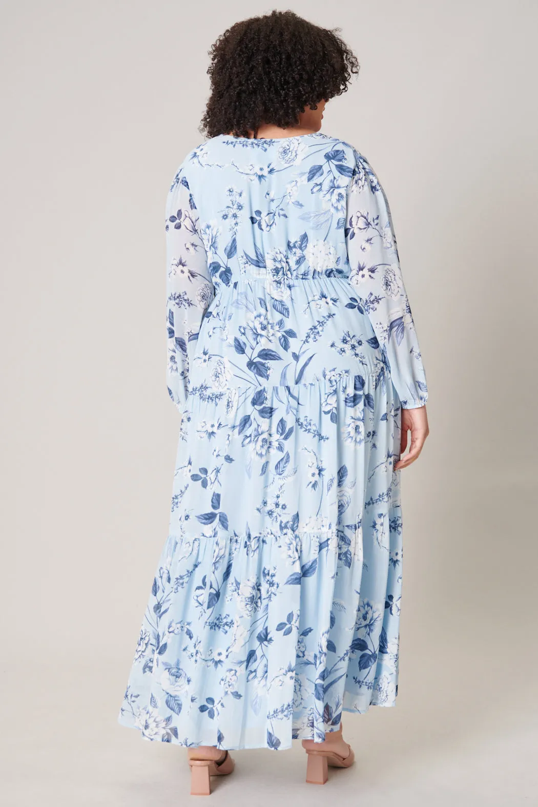 Cadaval Floral Mabel Tiered Maxi Dress Curve sold by Sugarlips product image thumbnail 3