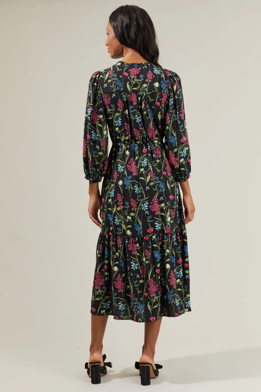 Madeline Groover Floral Midi Dress sold by Sugarlips product image thumbnail 2