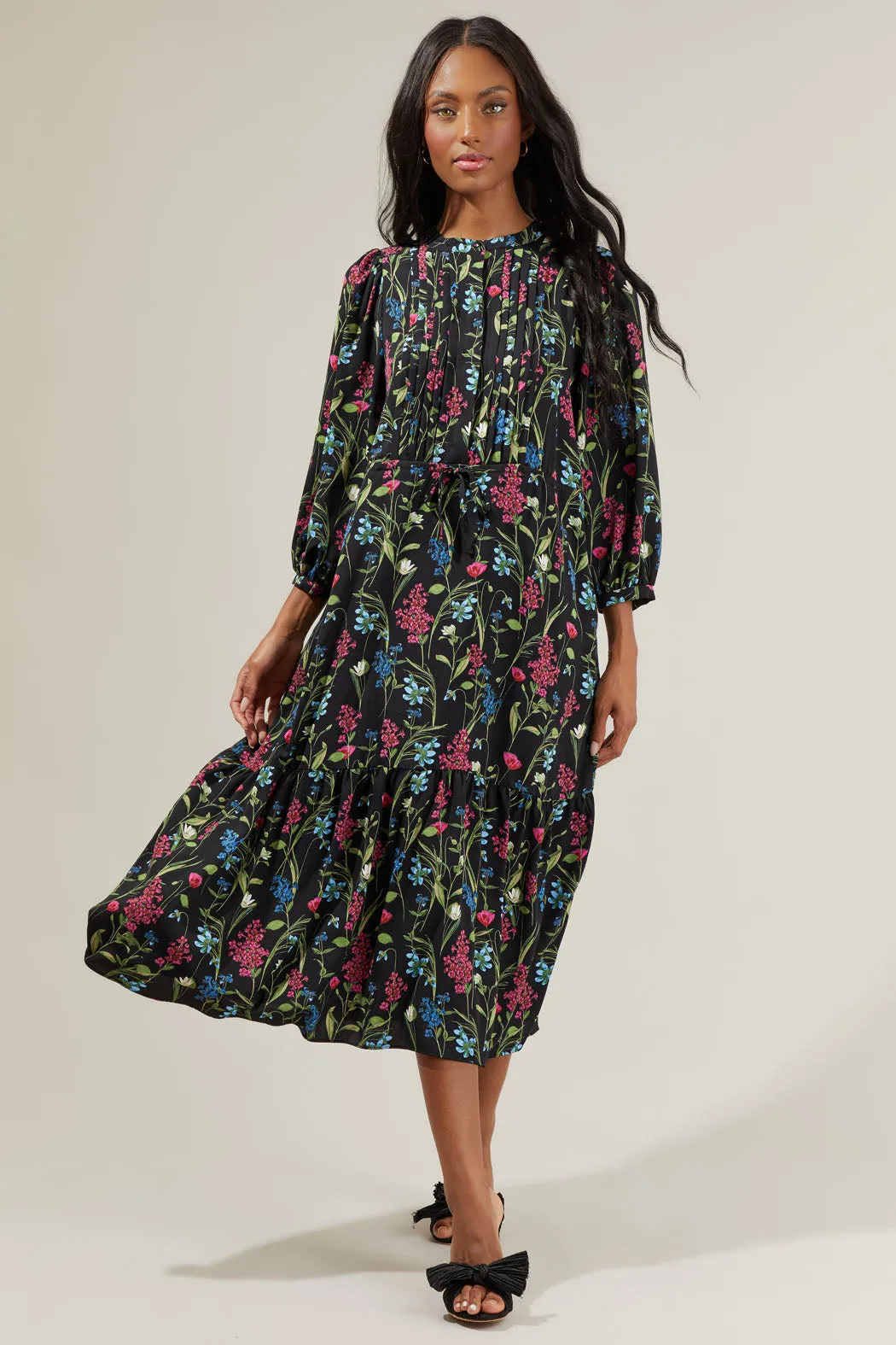 Madeline Groover Floral Midi Dress sold by Sugarlips product image thumbnail 5