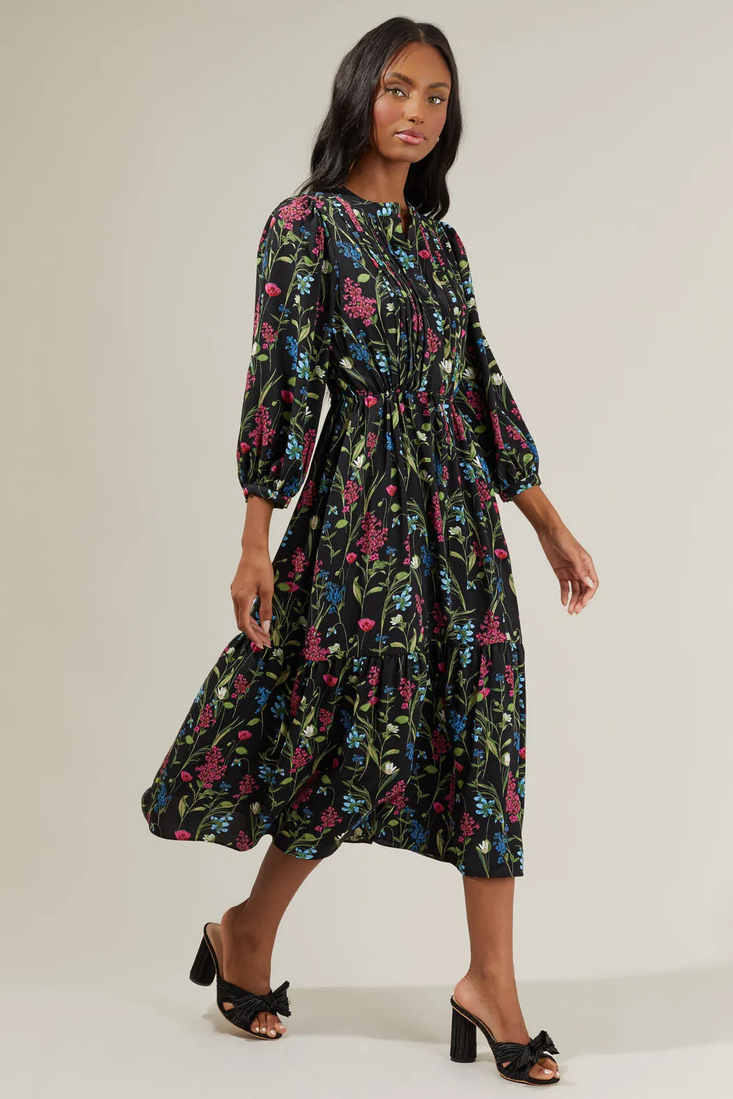 Madeline Groover Floral Midi Dress sold by Sugarlips product image thumbnail 3