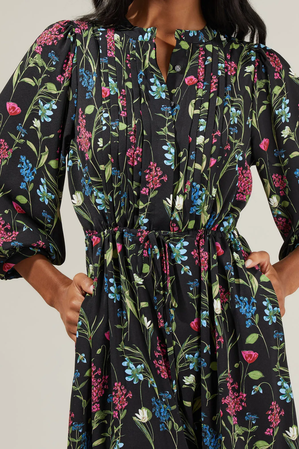Madeline Groover Floral Midi Dress sold by Sugarlips product image thumbnail 4