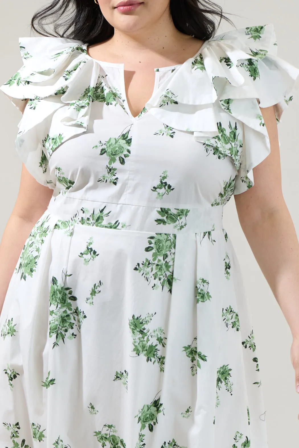 Ria Floral Santana Tie Back Midi Dress Curve sold by Sugarlips product image thumbnail 4