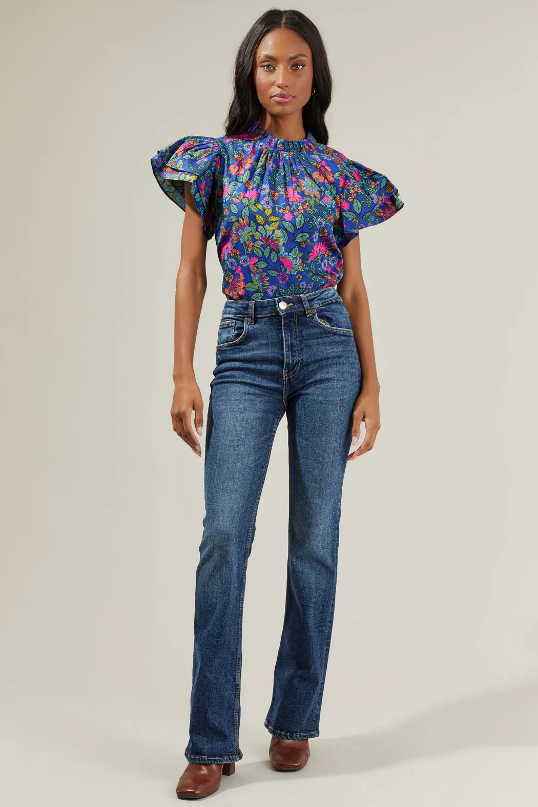 Karol Floral Ruffle Top sold by Sugarlips product image thumbnail 4