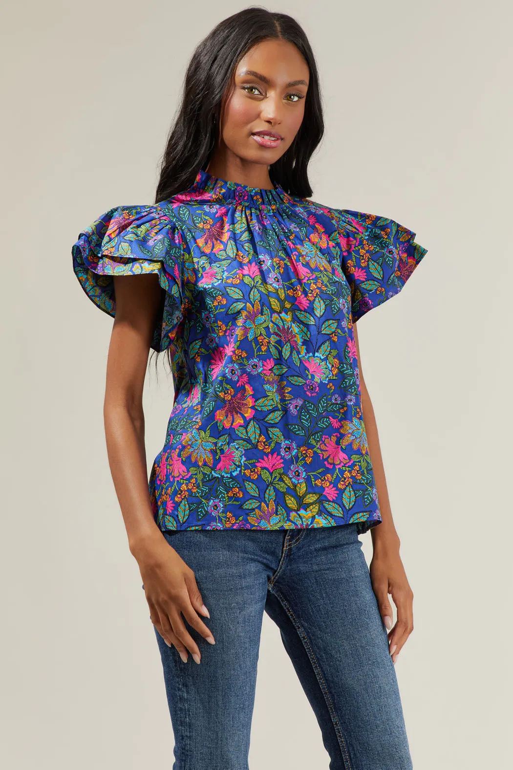 Karol Floral Ruffle Top sold by Sugarlips product image thumbnail 3