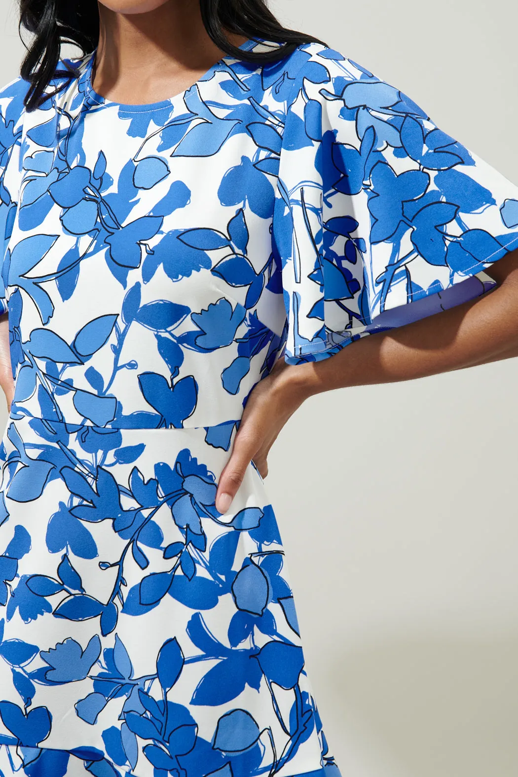 Khol Floral Flouncy Mini Dress sold by Sugarlips product image thumbnail 5