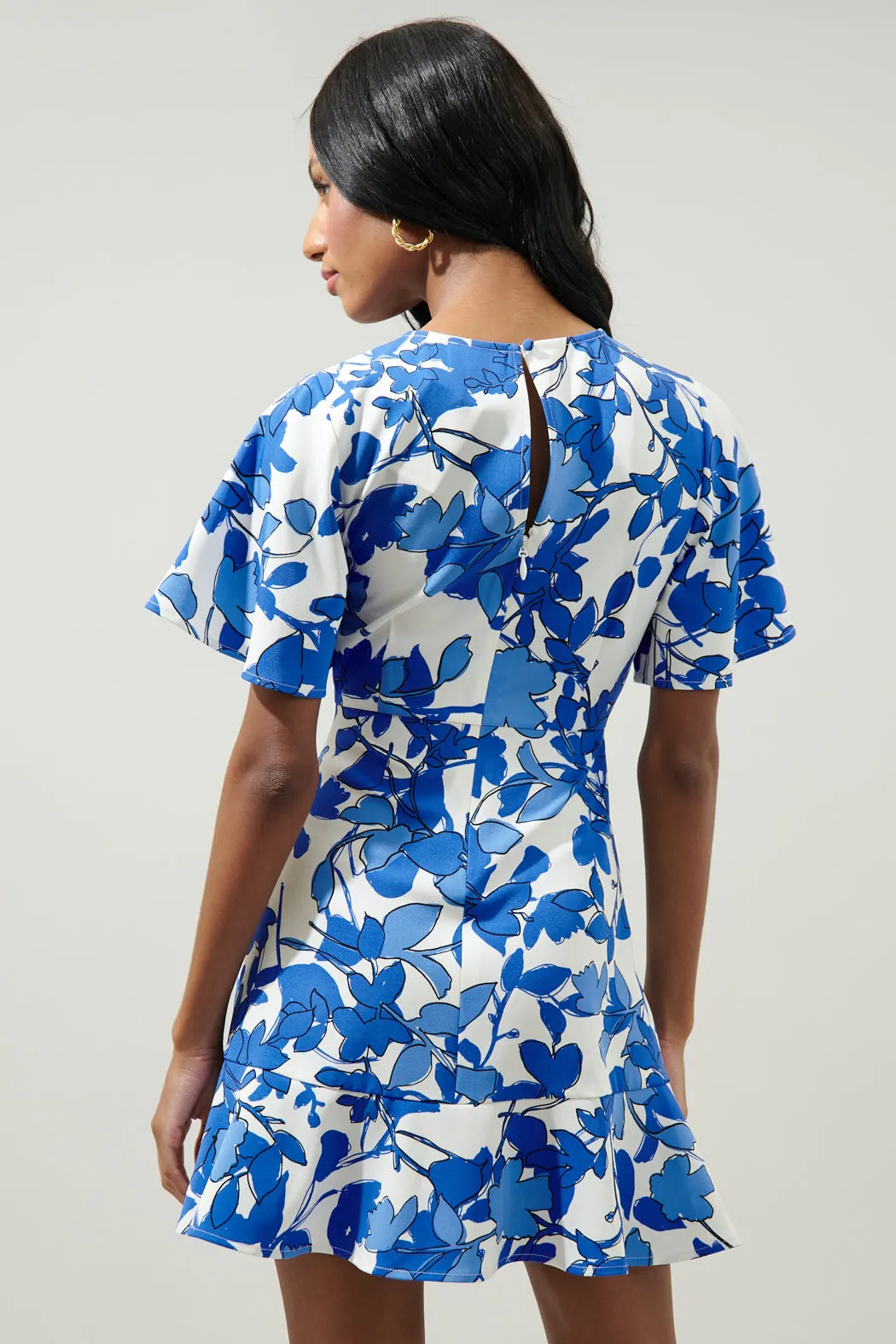 Khol Floral Flouncy Mini Dress sold by Sugarlips product image thumbnail 2