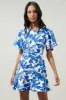 Khol Floral Flouncy Mini Dress sold by Sugarlips