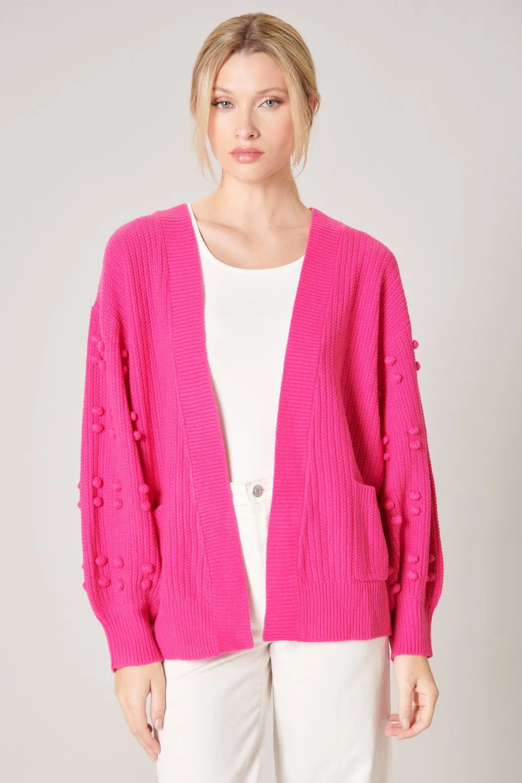 Maritza Pom Sleeve Open Front Cardigan sold by Sugarlips product image thumbnail 5