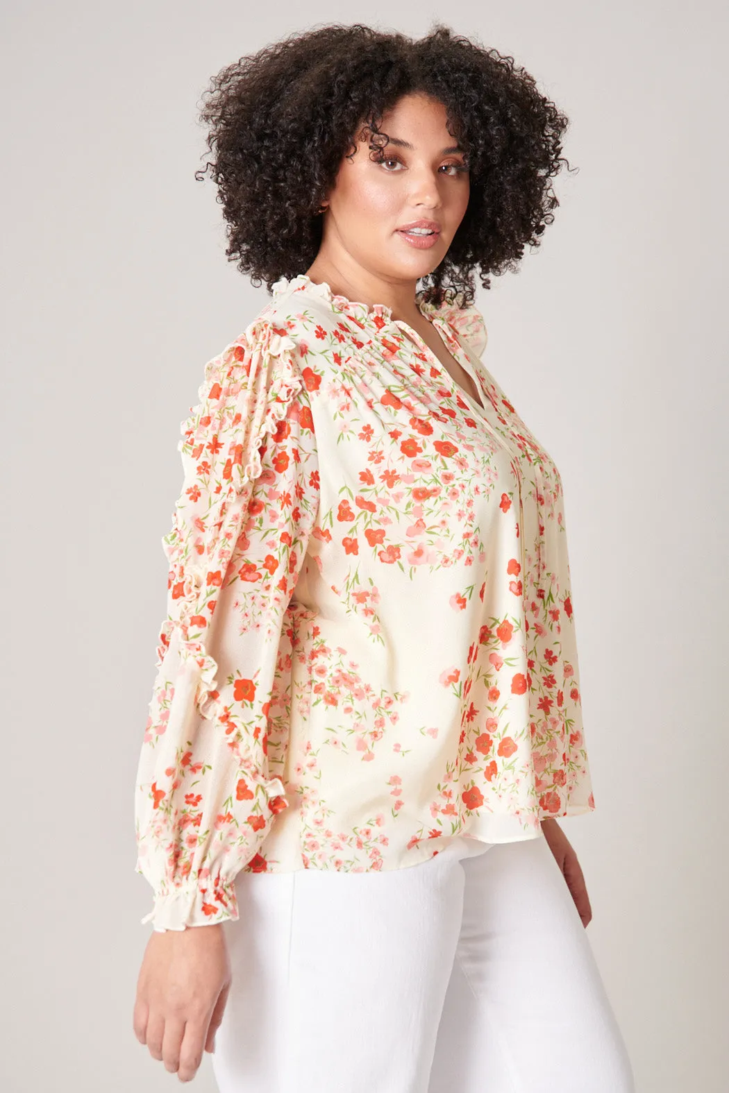 Love Bomb Raj Ruffle Balloon Sleeve Blouse Curve sold by Sugarlips product image thumbnail 4