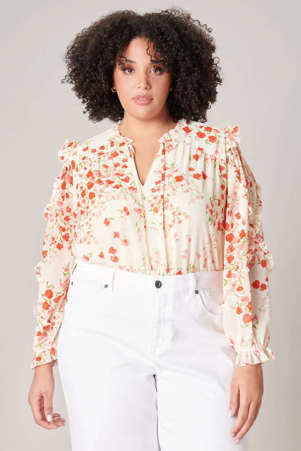 Love Bomb Raj Ruffle Balloon Sleeve Blouse Curve sold by Sugarlips product image thumbnail 2