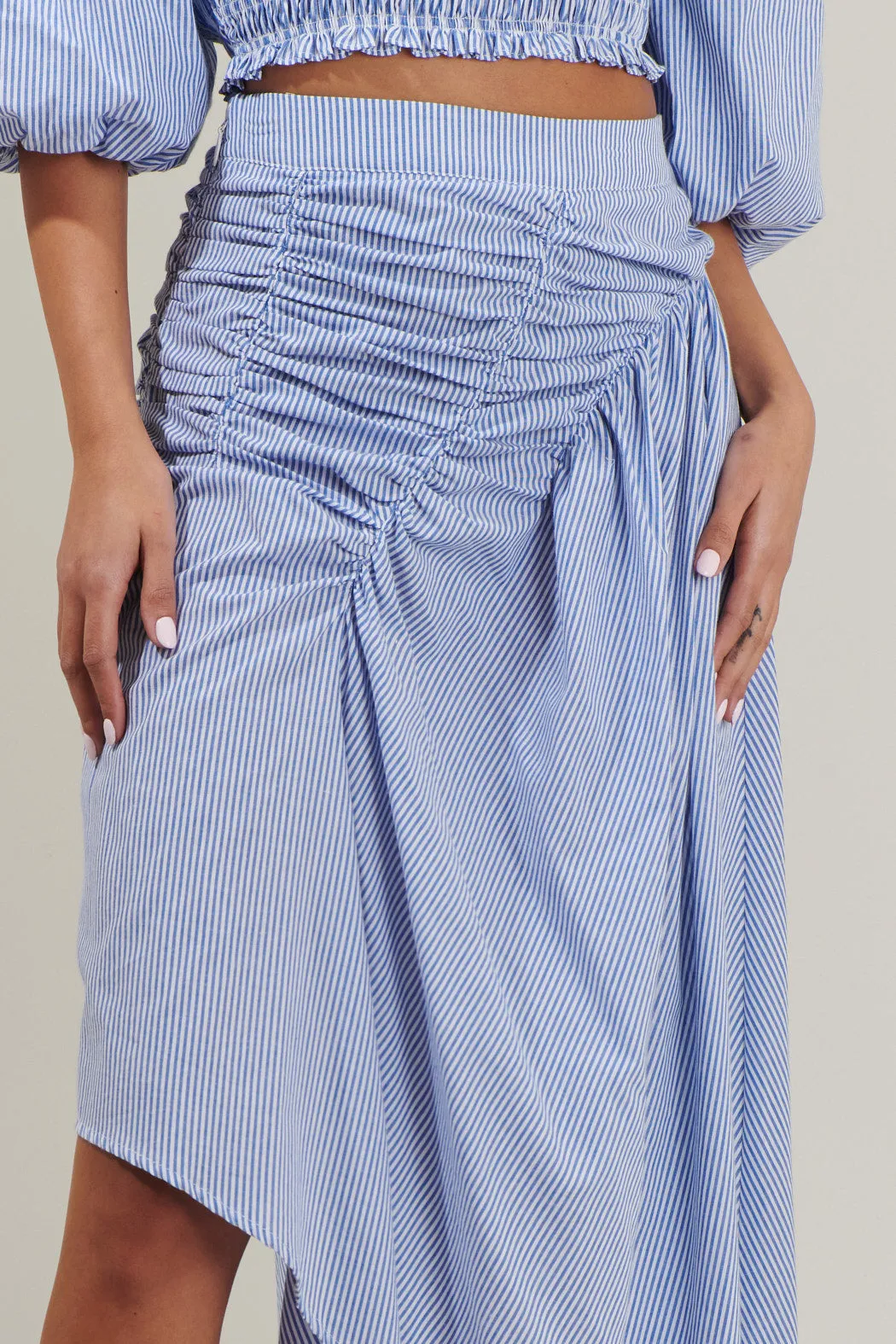 Sammy Striped Belen Ruched Midi Skirt sold by Sugarlips product image thumbnail 5
