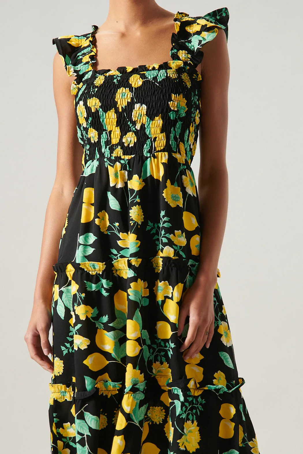 Lima Bayshore Smocked Bodice Midi Dress sold by Sugarlips product image thumbnail 5