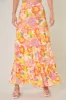 Zippy Tropical Floral Bellingham Tiered Maxi Skirt sold by Sugarlips