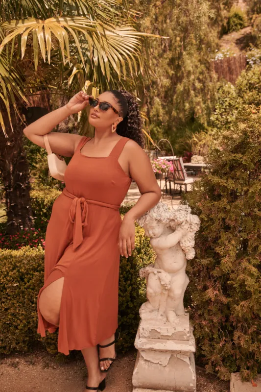 Mariana Midi Sleeveless Jersey Knit Dress Curve sold by Sugarlips