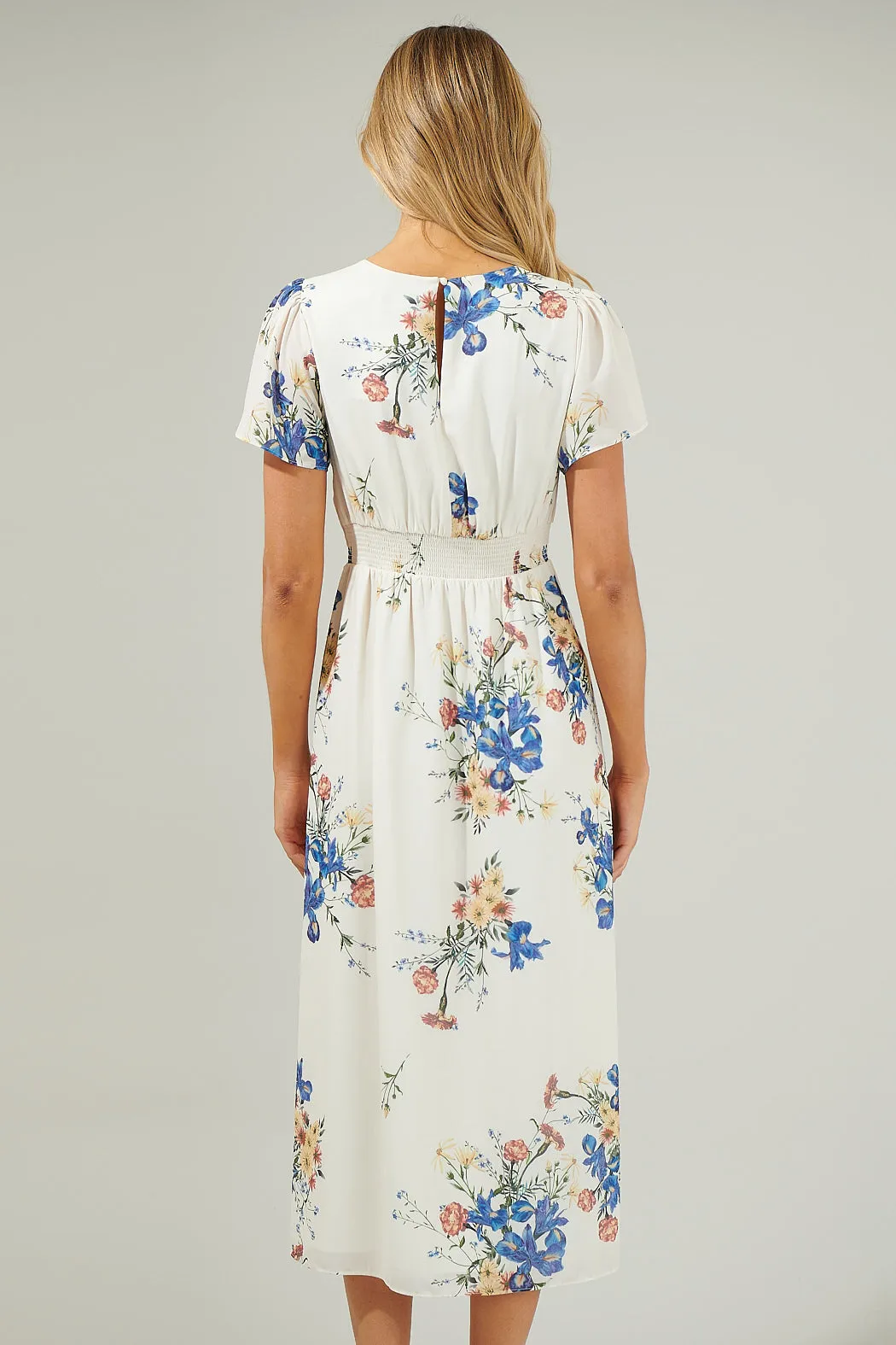 Jacinta Floral Slit Midi Dress sold by Sugarlips product image thumbnail 3