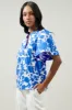 Marinelle Floral Poplin Chrissy Split Neck Top sold by Sugarlips