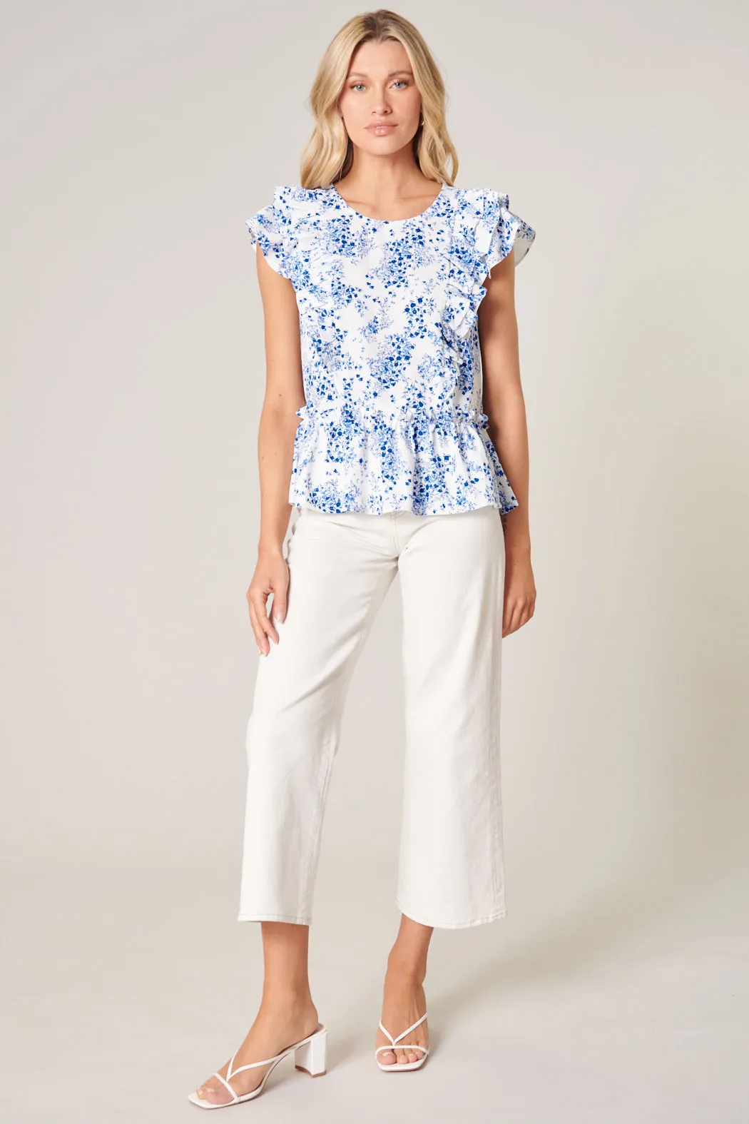 Halcyon Floral Kindred Peplum Top sold by Sugarlips product image thumbnail 5