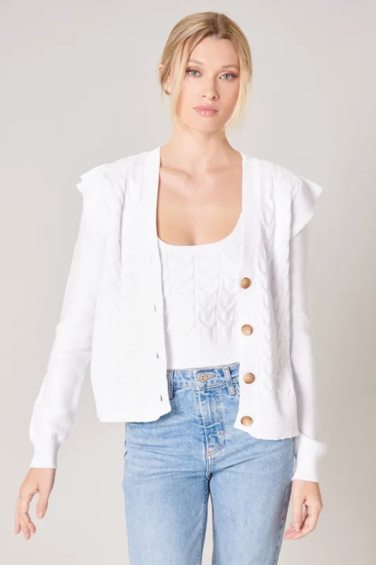 With You Always Cable Knit Cardigan sold by Sugarlips