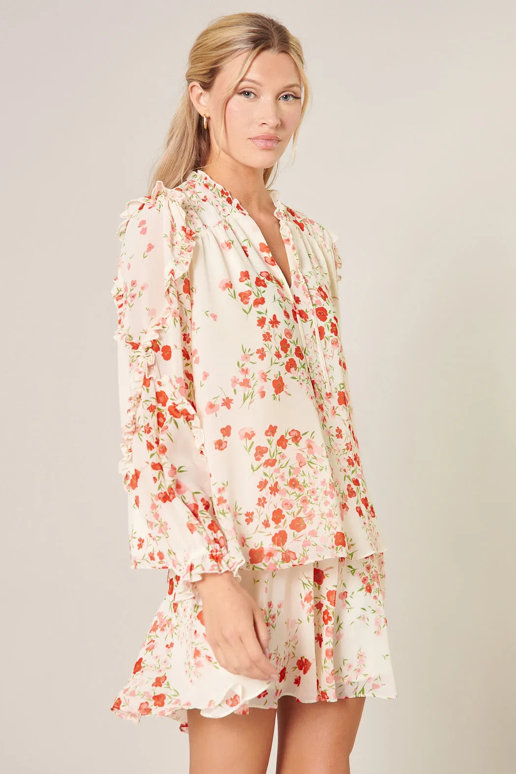 Love Bomb Raj Ruffle Balloon Sleeve Blouse sold by Sugarlips product image thumbnail 5