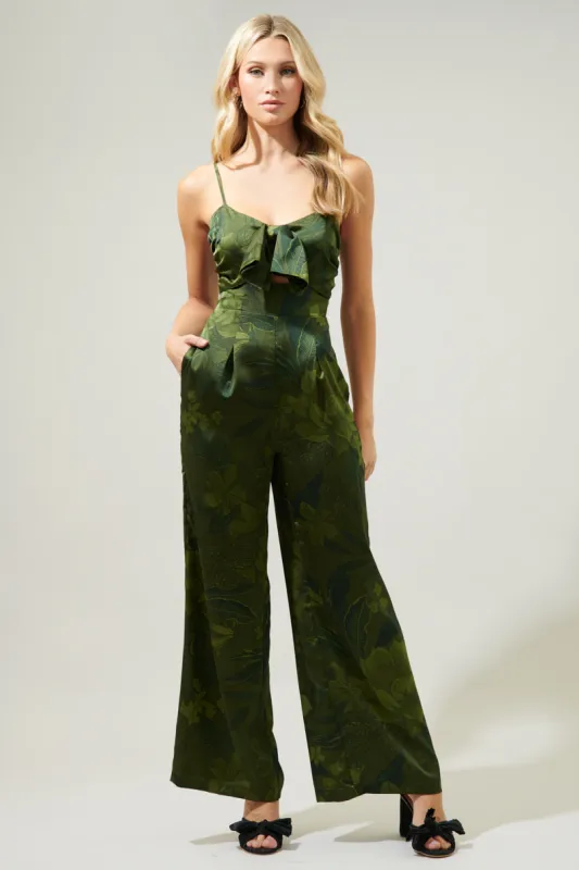 Ivy Tropics Raleigh Cut Out Straight Leg Jumpsuit sold by Sugarlips