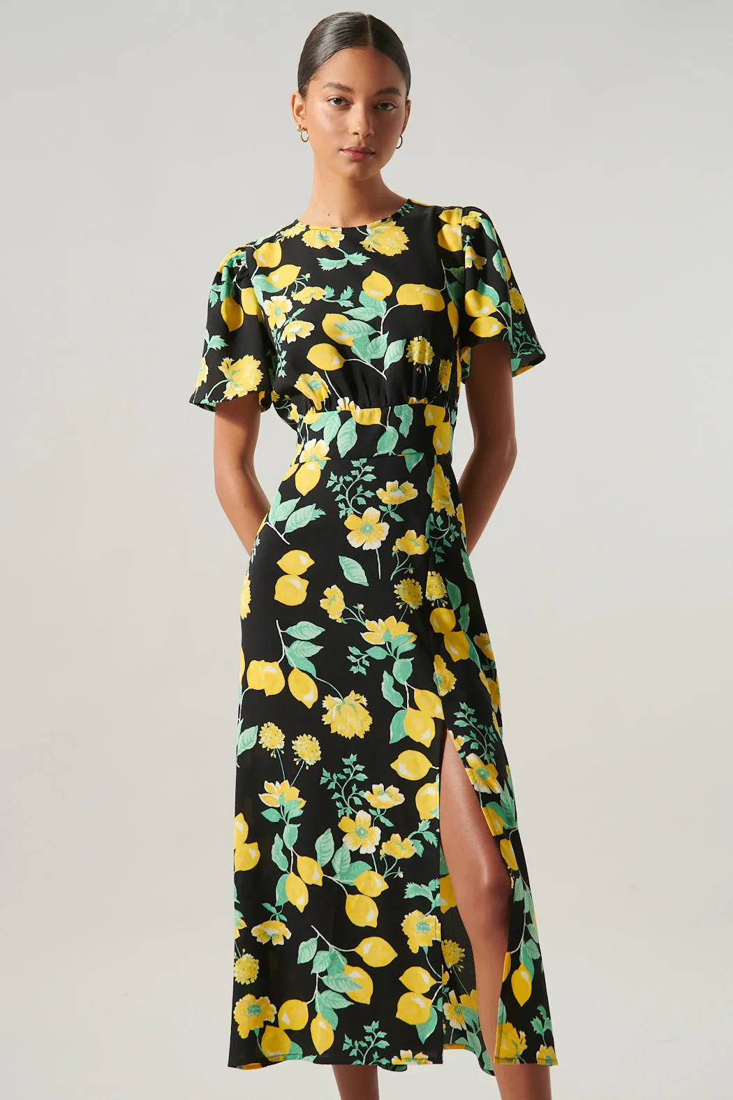 Lima Bloom Floral Midi Dress sold by Sugarlips