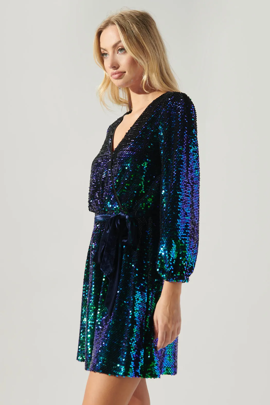 Aventurine Sequin Mini Dress sold by Sugarlips product image thumbnail 2