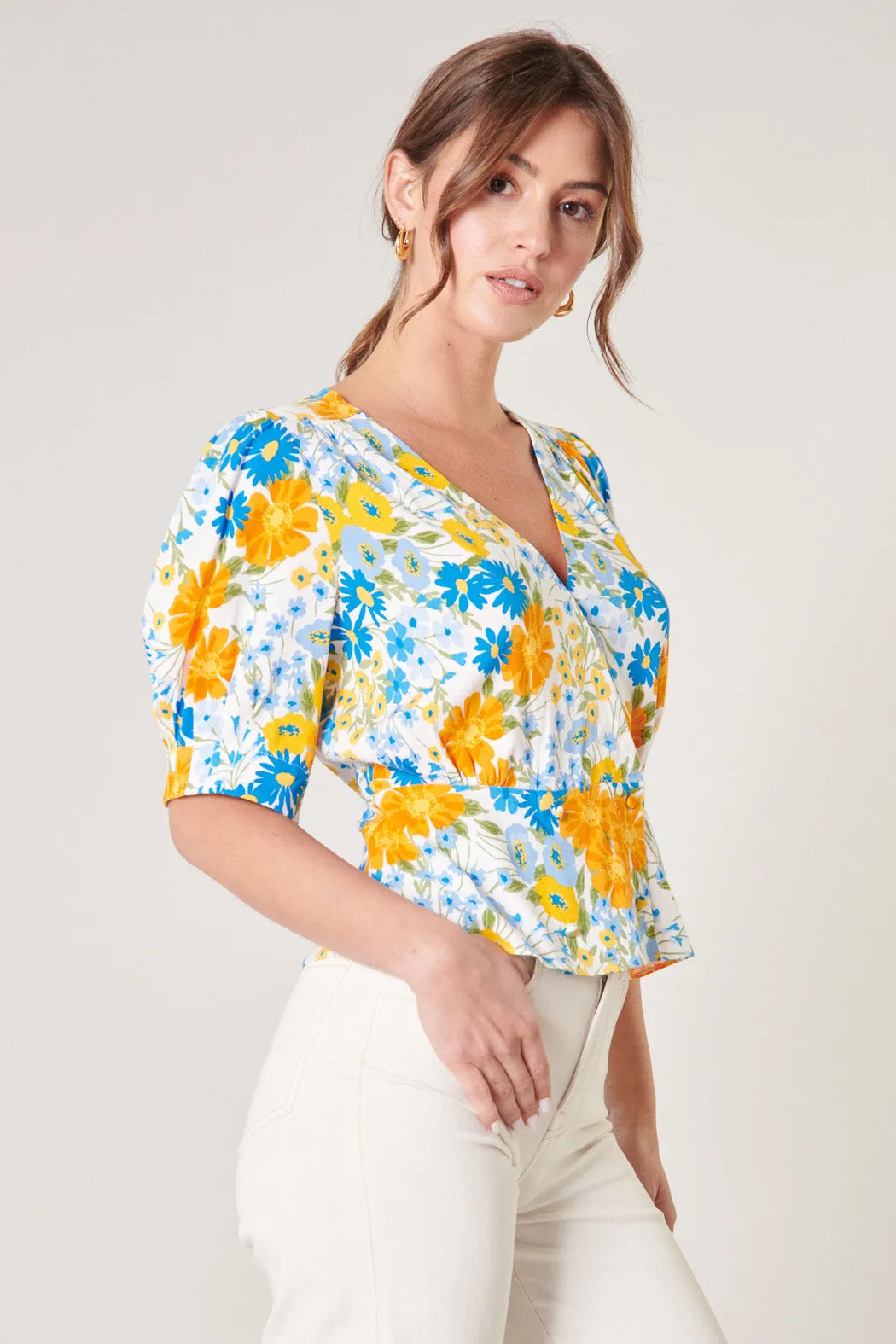 Sea Breeze Double Breasted Peplum Top sold by Sugarlips product image thumbnail 4