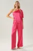 Chateau Satin Free Spirit Wide Leg Pants sold by Sugarlips