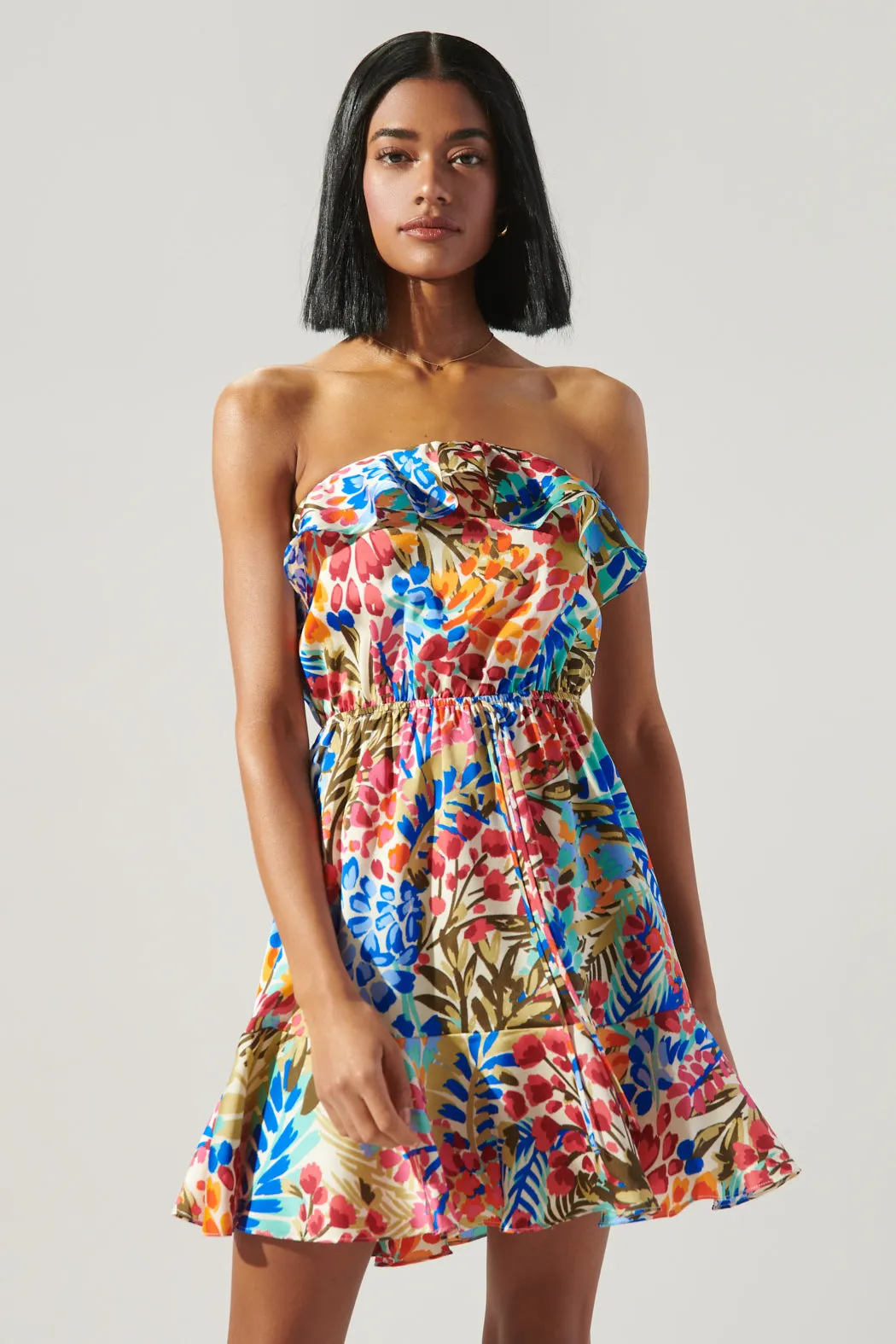 Rain Dance Convertible Ruffle Flounce Mini Dress sold by Sugarlips