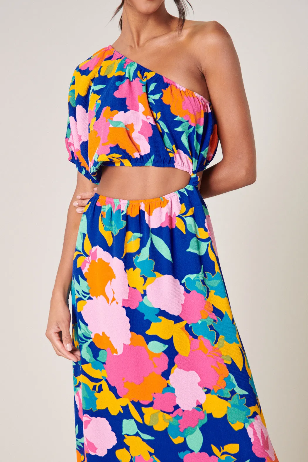 Heat Wave Cutout One Shoulder Maxi Dress sold by Sugarlips product image thumbnail 5
