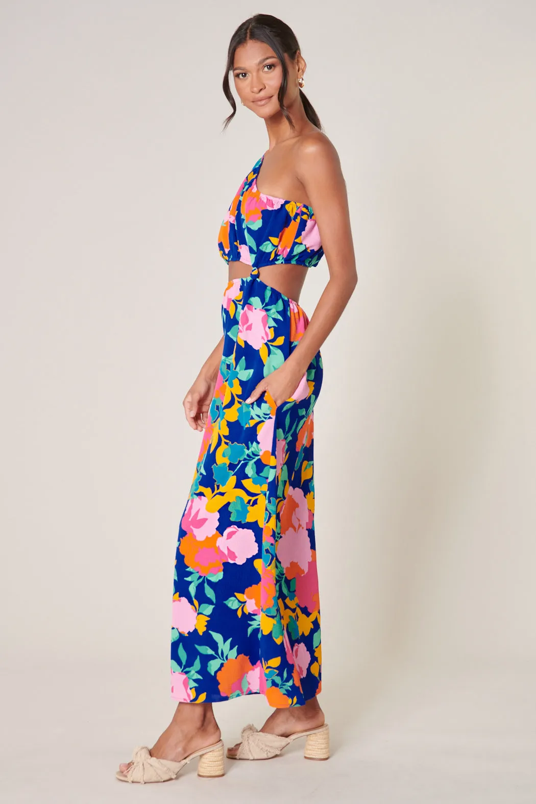 Heat Wave Cutout One Shoulder Maxi Dress sold by Sugarlips product image thumbnail 3