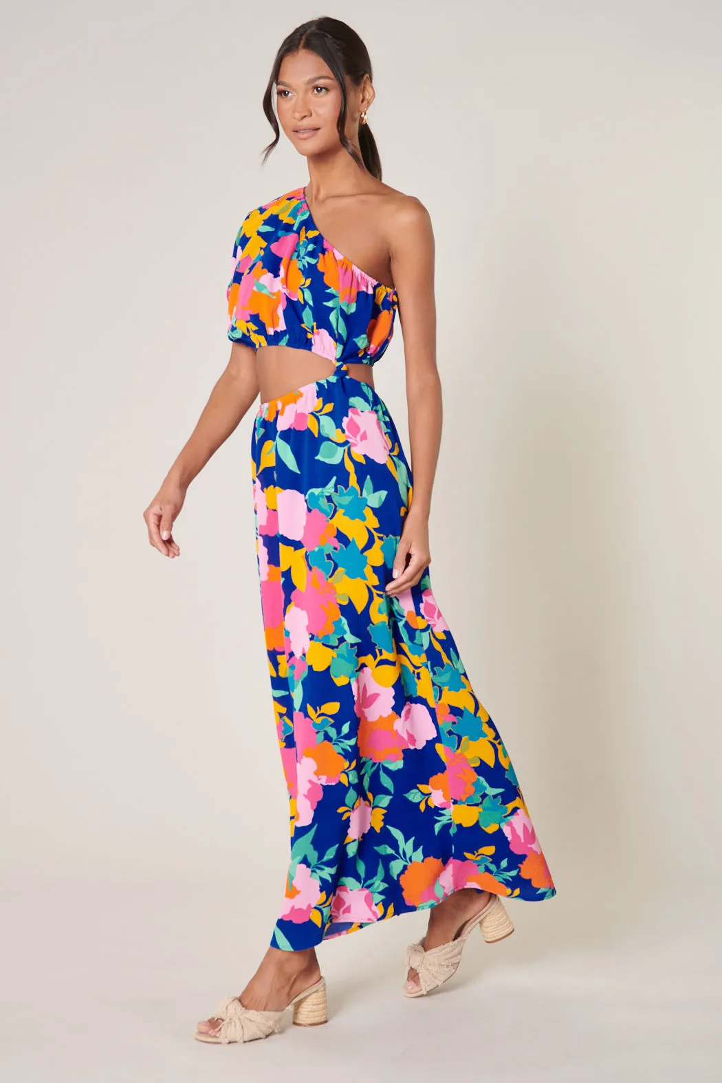 Heat Wave Cutout One Shoulder Maxi Dress sold by Sugarlips product image thumbnail 4