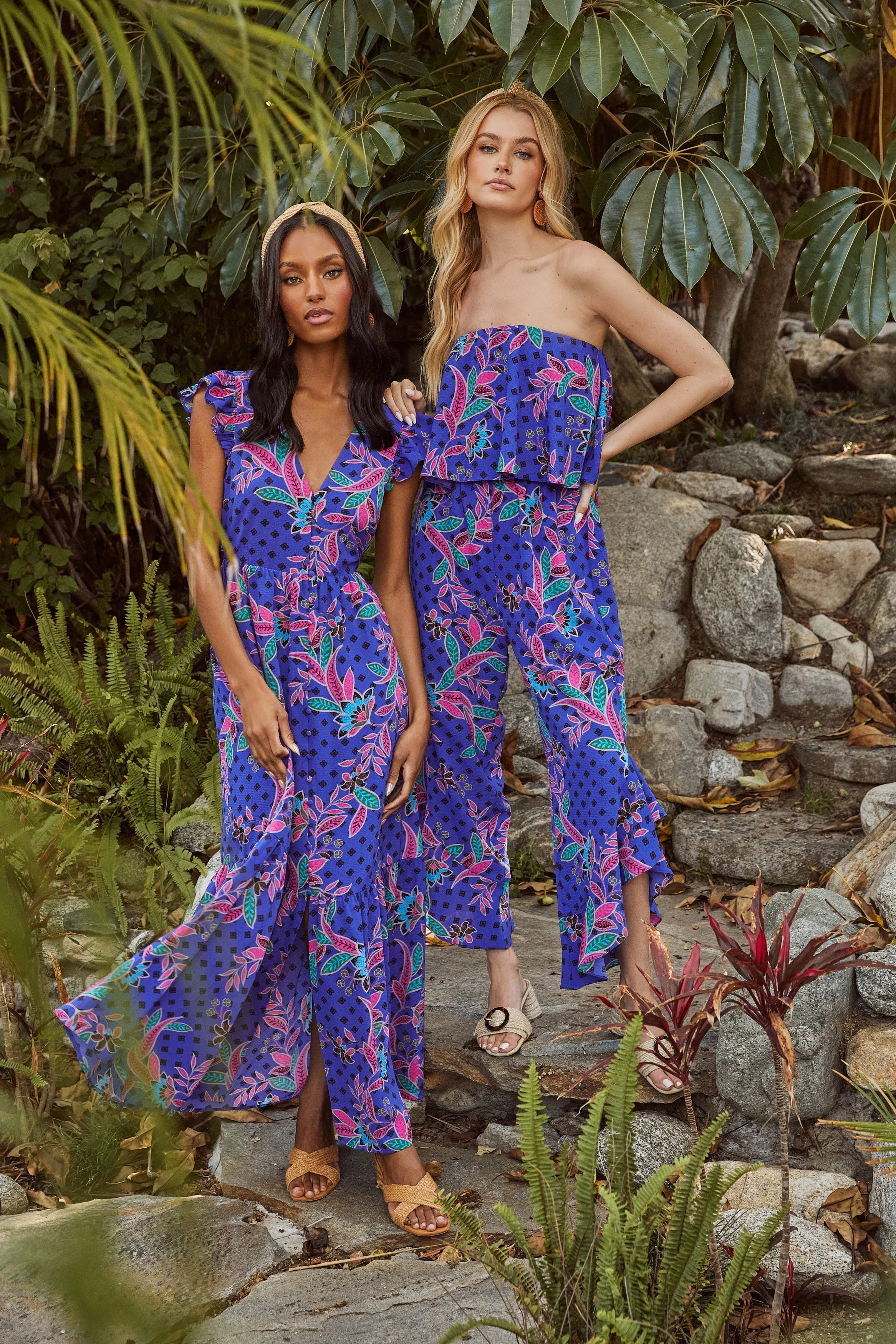 Rayanne Indigo Evianna Button Down Maxi Dress sold by Sugarlips