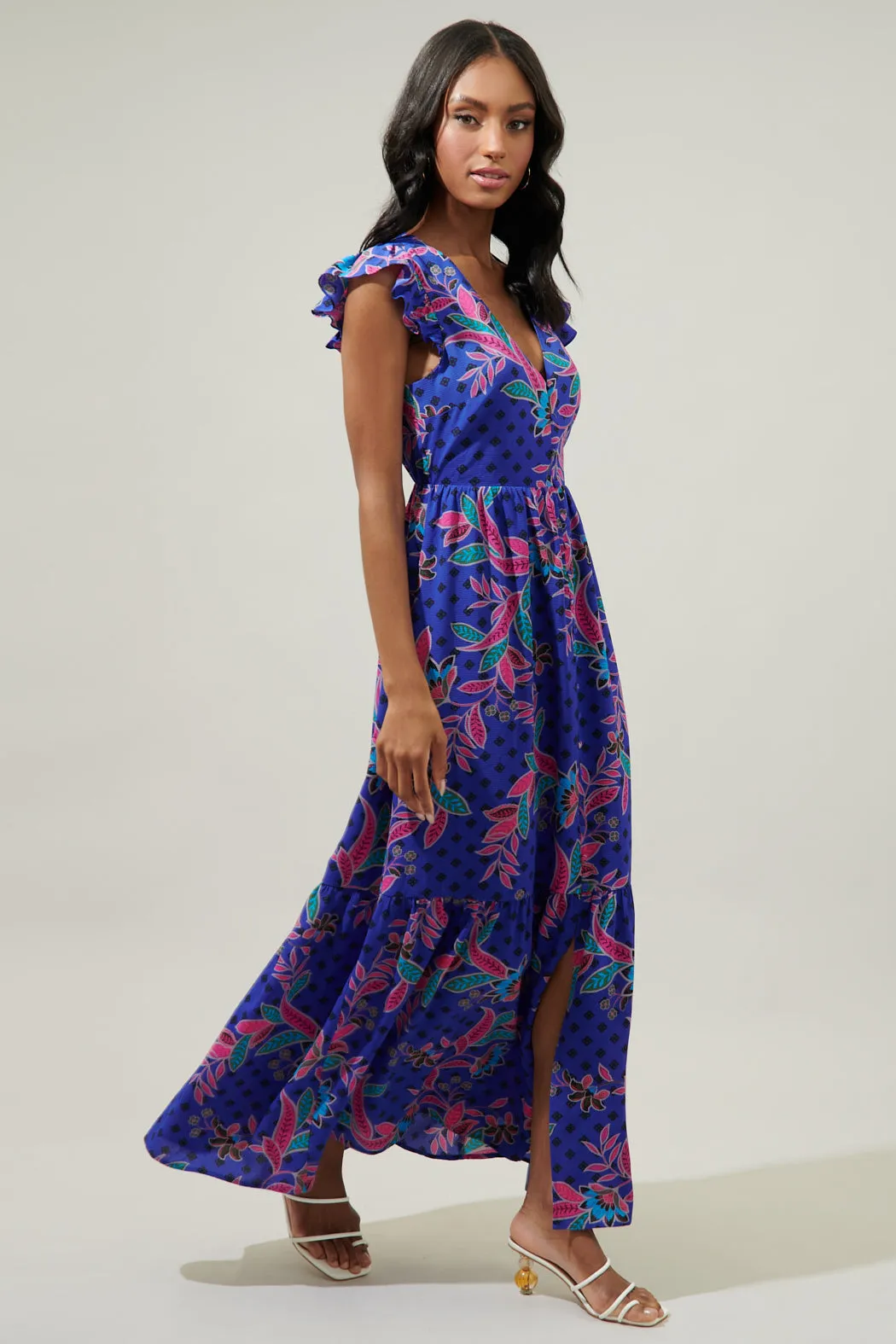 Rayanne Indigo Evianna Button Down Maxi Dress sold by Sugarlips product image thumbnail 4