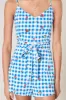 Dorothy Rosebud Gingham Tie Romper sold by Sugarlips