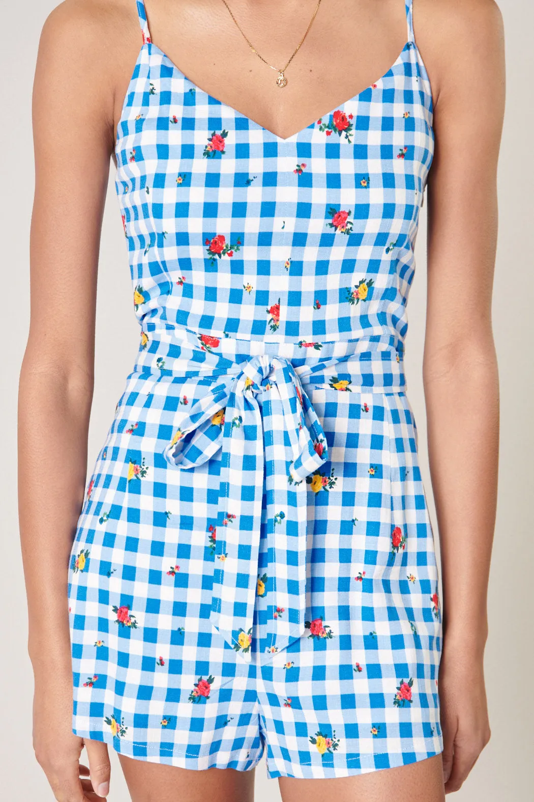 Dorothy Rosebud Gingham Tie Romper sold by Sugarlips product image thumbnail 5