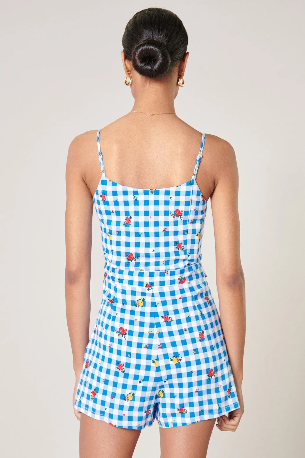 Dorothy Rosebud Gingham Tie Romper sold by Sugarlips product image thumbnail 2
