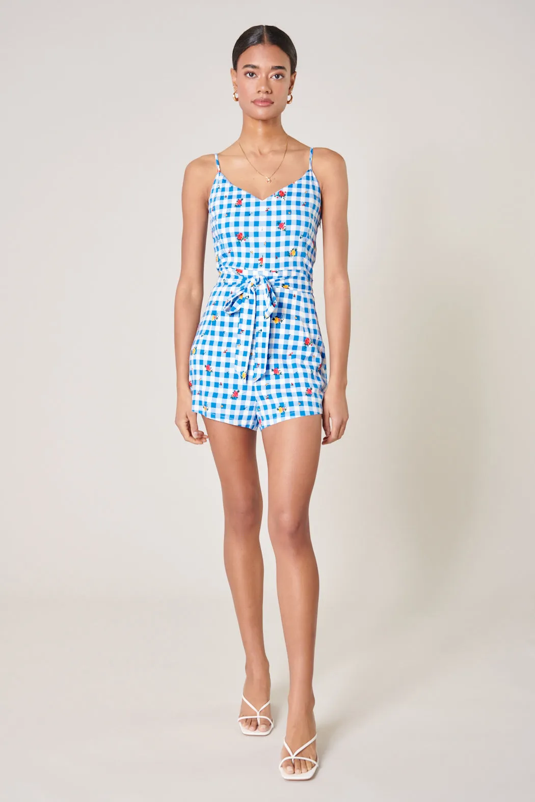 Dorothy Rosebud Gingham Tie Romper sold by Sugarlips product image thumbnail 4