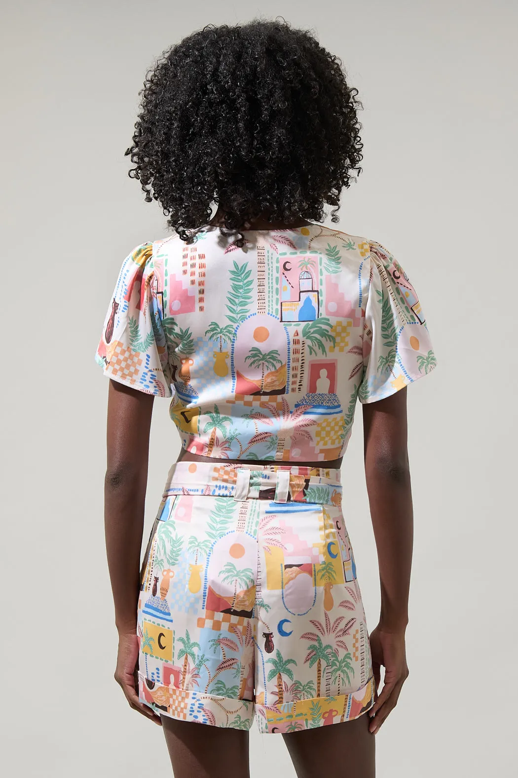 Down The Sunset Emma Tie Knot Crop Top sold by Sugarlips product image thumbnail 3