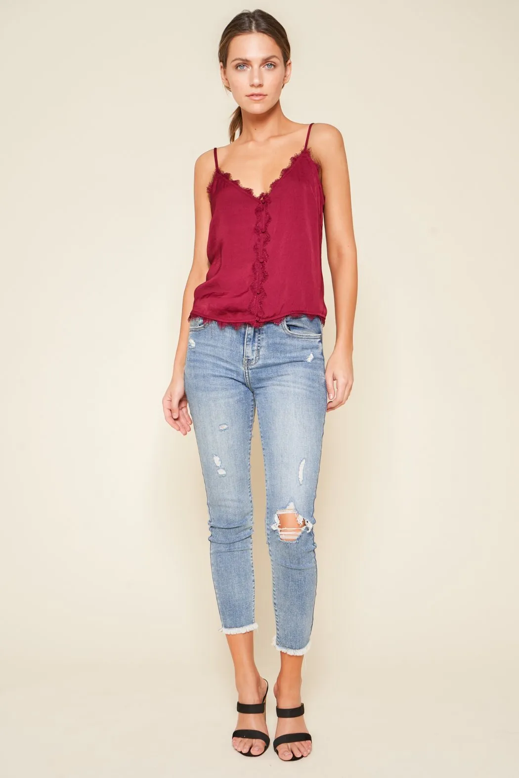 Ladybird Button Up Lace Cami sold by Sugarlips product image thumbnail 3