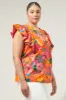 Idalia Floral Vance Button Front Blouse Curve sold by Sugarlips