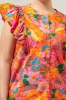 Idalia Floral Vance Button Front Blouse Curve sold by Sugarlips