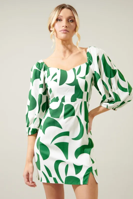 Posh Geometric Avana Mini Sheath Dress sold by Sugarlips