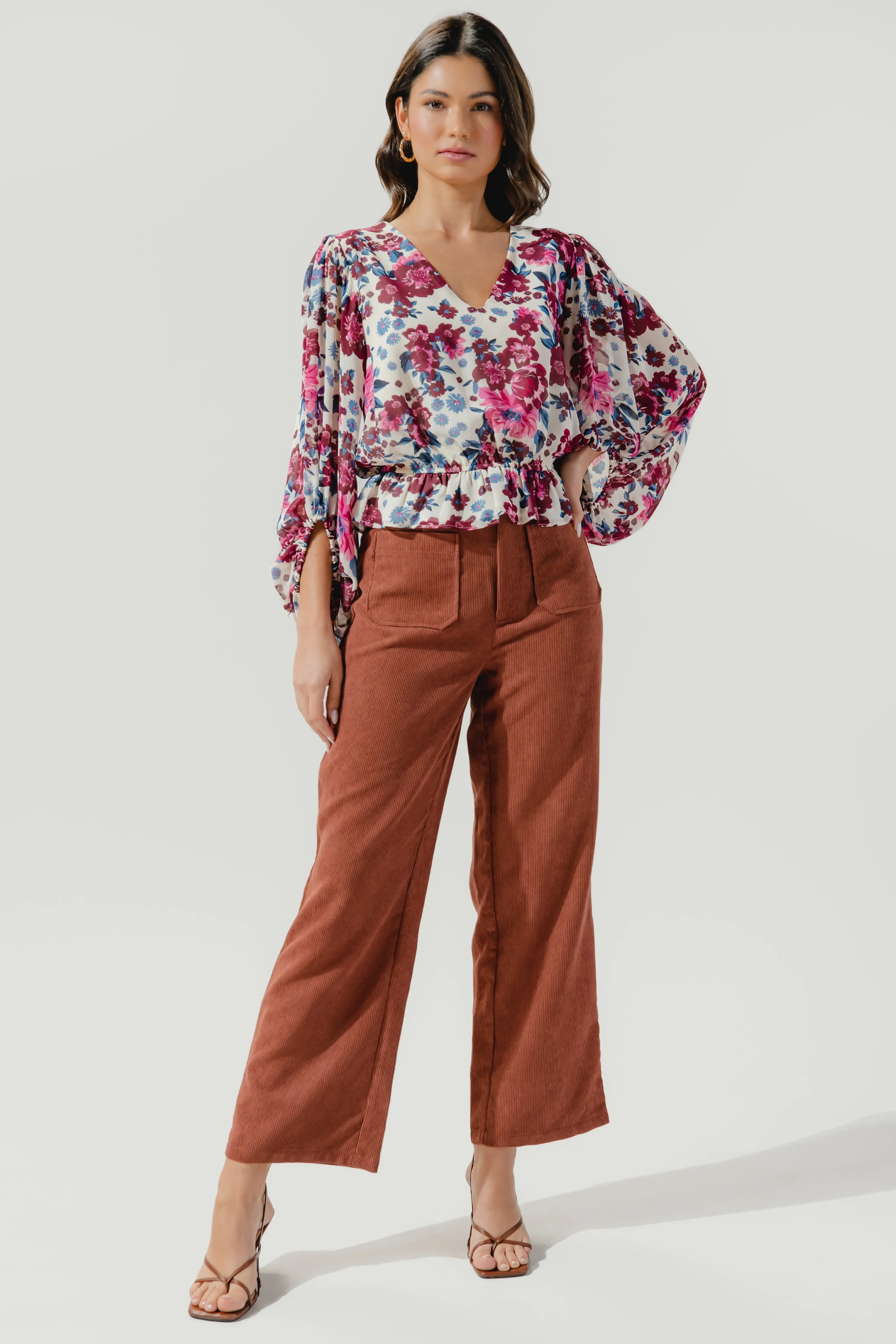 Monique Floral Ways Balloon Sleeve Blouse sold by Sugarlips product image thumbnail 4