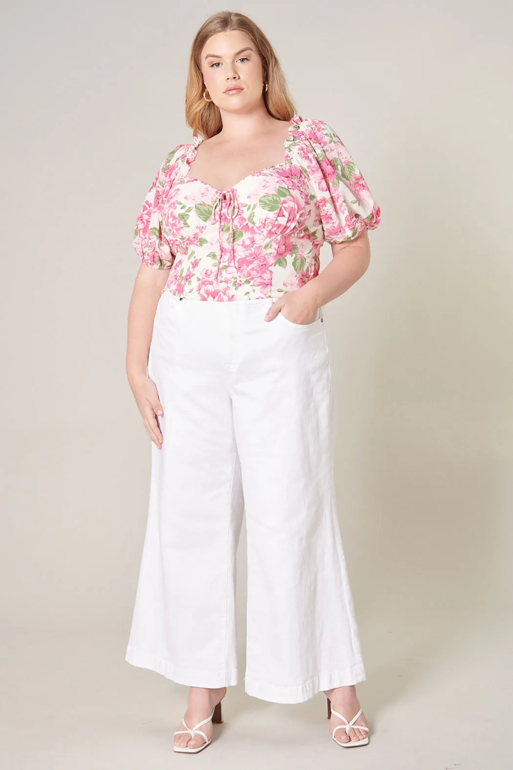 Truth Be Told Viviana Puff Sleeve Crop Top Curve sold by Sugarlips product image thumbnail 5