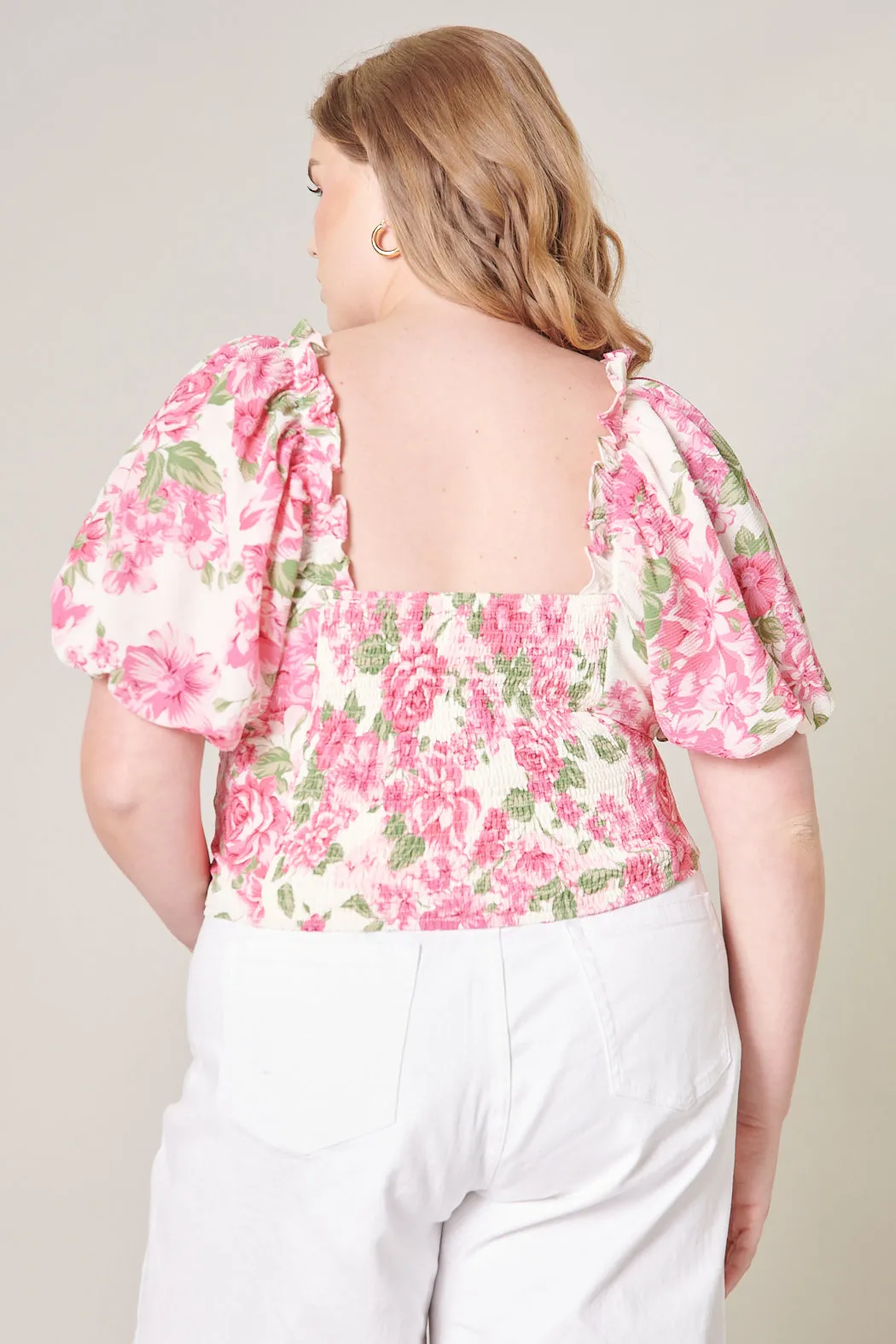 Truth Be Told Viviana Puff Sleeve Crop Top Curve sold by Sugarlips product image thumbnail 3